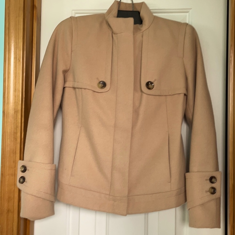 Chico’s size 0 (4-6 regular sizes) plush camel jacket